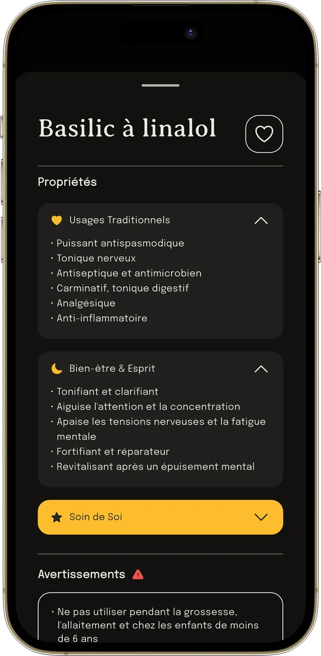 La fiche d’une huile et ses précautions d’emploi