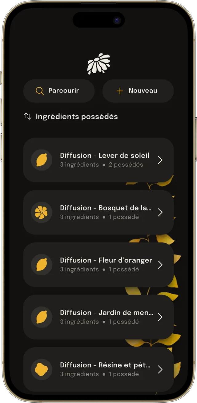 Des recettes proposées selon les ingrédients que vous possédez